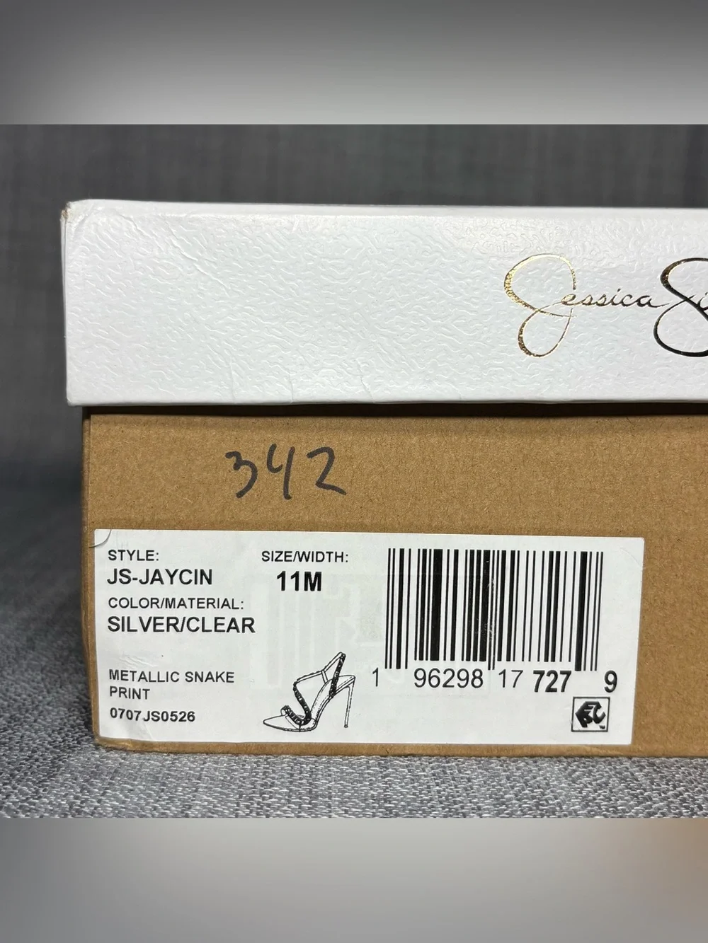 Jessica Simpson Jaycin Barely-There Rhinestone Evening Sandals Silver Size 11